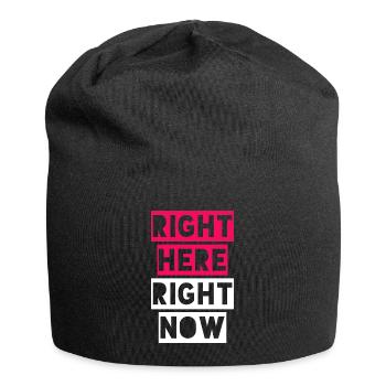 RIGHT HERE RIGHT NOW - Jersey Beanie - black - Front