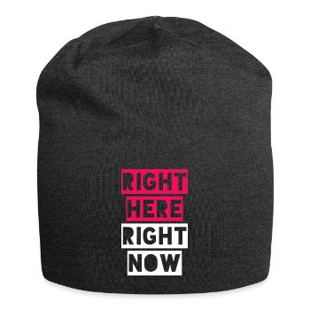 GENAU HIER UND JETZT - Jersey-Beanie - Anthrazit - Vorne