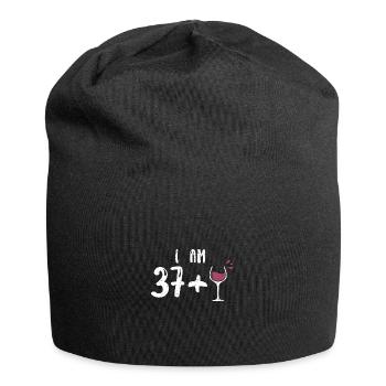 I Am 37 + 1 - 38th Birthday - Jersey-Beanie - Schwarz - Vorne
