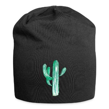 Cactus aquarelle - Bonnet en jersey - noir - Devant