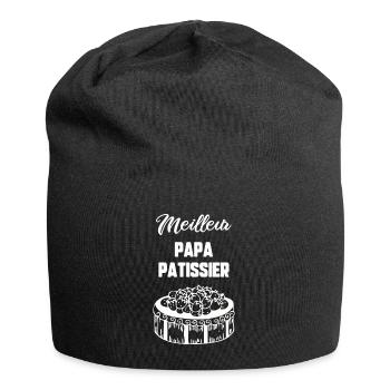 Meilleur papa pâtissier - Bonnet en jersey - noir - Devant