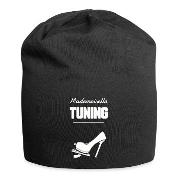 Mademoiselle tuning - Bonnet en jersey - noir - Devant