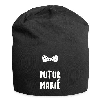 Futur marié - Bonnet en jersey - noir - Devant