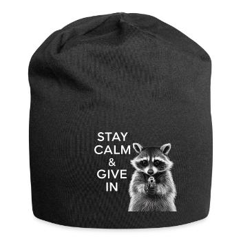 Meme Waschbär - Jersey-Beanie - Schwarz - Vorne