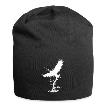 | d’aigle | des oiseaux Liberté | Encre - Bonnet en jersey - noir - Devant