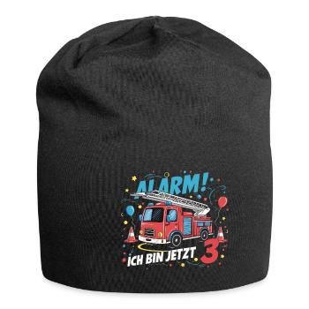 Fire Truck - Alarm I'm 3 Now - Jersey Beanie - black - Front