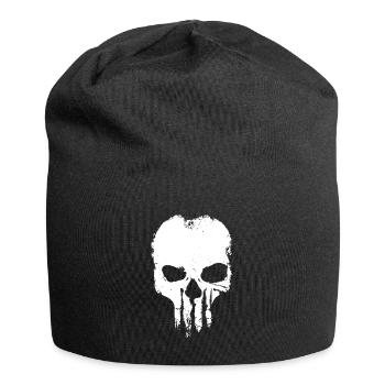 Cadeau d'horreur crâne crâne - Bonnet en jersey - noir - Devant