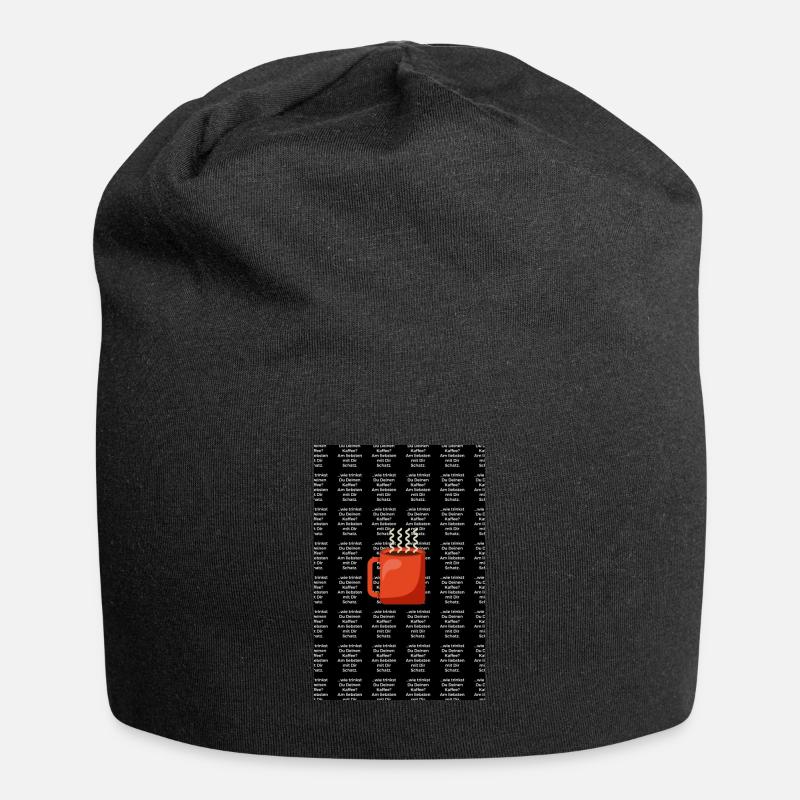 Wie trinkst Du Deinen Kaffee. Am liebsten mit Dir. - Jersey-Beanie - Schwarz