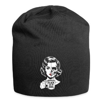 Noir comme mon âme ! Goth Café Emo Girl - Bonnet en jersey - noir - Devant