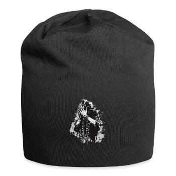 Mains de prière Rosaire noir et blanc - Bonnet en jersey - noir - Devant