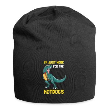 I'm Just here For The Hotdogs - Jersey Beanie - black - Front