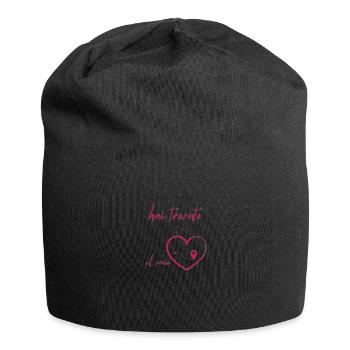 tu as trouvé mon cœur en italien - Bonnet en jersey - noir - Devant