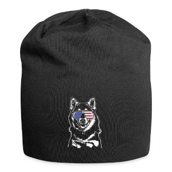 Pomsky America Flag Lunettes de soleil Chiens Wilsigns - Bonnet en jersey - noir - Devant