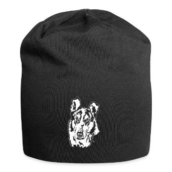 Collie à poil court Portrait chiens chien Wilsigns - Bonnet en jersey - noir - Devant