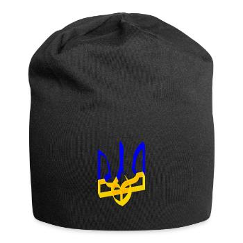 Ukraine Wappen Dreizack Gerfalke Trident Band V3 - Jersey-Beanie - Schwarz - Vorne