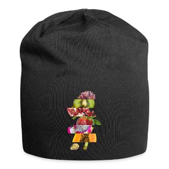 Obst & Gemüse - Jersey-Beanie - Schwarz - Vorne