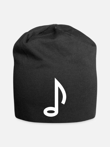 Note Symbol - Jersey-Beanie - Schwarz