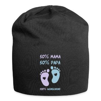 baby_fuesse_wunschkind_001 - Jersey-Beanie - Schwarz - Vorne