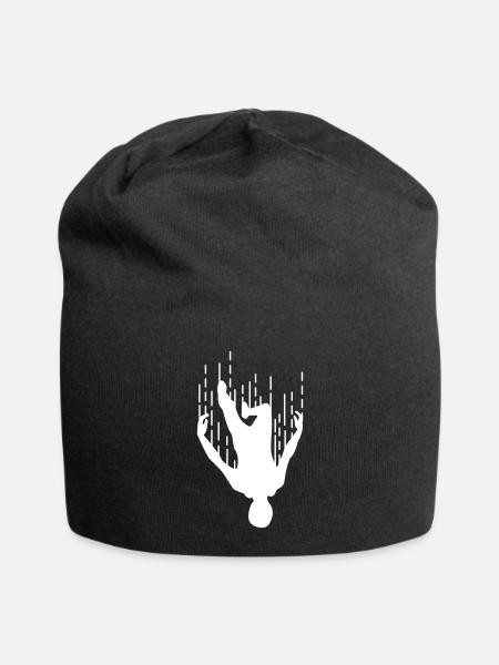 Head Down Pose Fallschirmspringer Freefly Freifall - Jersey-Beanie - Schwarz