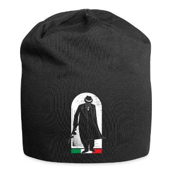 Italien Mafia Grafik - Jersey-Beanie - Schwarz - Vorne