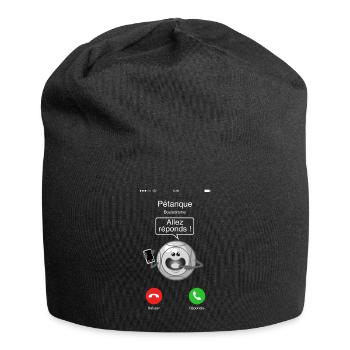 Petanque Anruf - Jersey-Beanie - Schwarz - Vorne