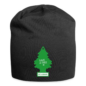 Speichern Sie einen Baum - Jersey-Beanie - Schwarz - Vorne