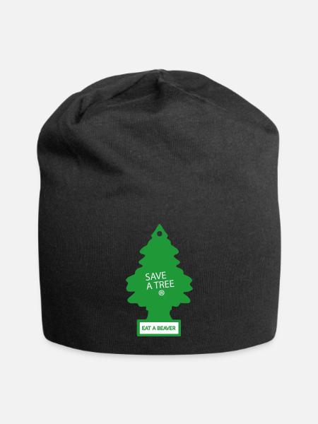 Speichern Sie einen Baum - Jersey-Beanie - Schwarz