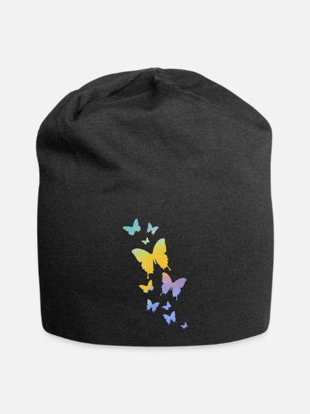 Papillon Papillon Animal Couleur colorée - Bonnet en jersey - noir