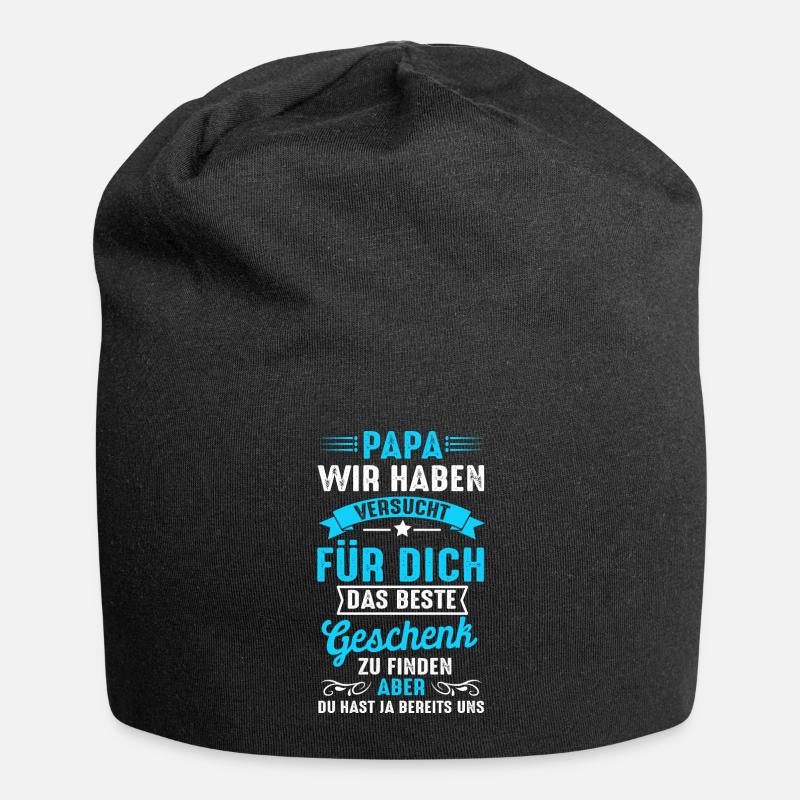 Bonus Papa wir haben versucht das beste Geschenk - Jersey-Beanie - Schwarz