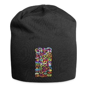 Abstract totem - Jersey Beanie - black - Front