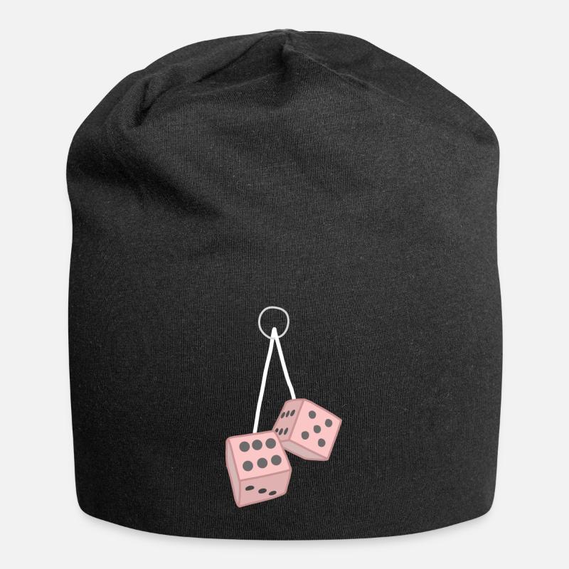 Impression de dés flous - Bonnet en jersey - noir