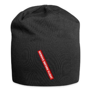REMOVE BEFORE FLIGHT 02 - Jersey Beanie - black - Front