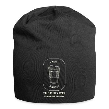 Coffee addicted - Jersey-Beanie - Schwarz - Vorne
