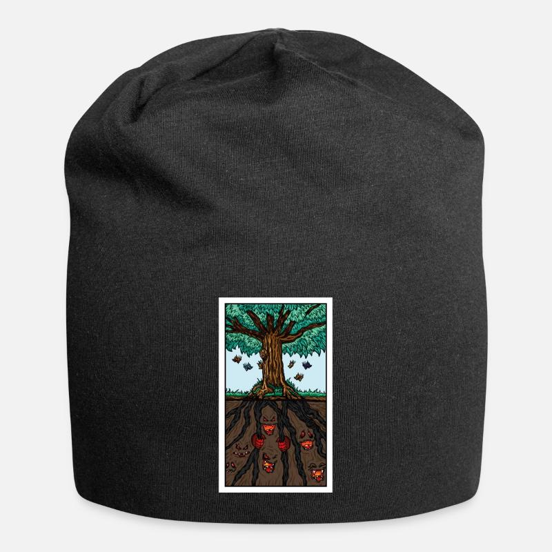 DerBaum - Jersey-Beanie - Schwarz