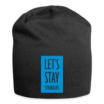 Citation Restons Strangers - Bonnet en jersey - noir - Devant