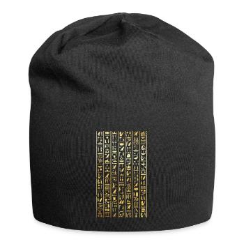 hieroglyphics Design for an old egypt enthusiast - Jersey Beanie - black - Front