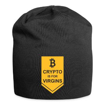 crypto is for virgins - Jersey Beanie - black - Front