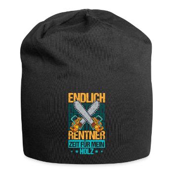 Endlich Rentner Zeit für mein Holz - Jersey-Beanie - Schwarz - Vorne