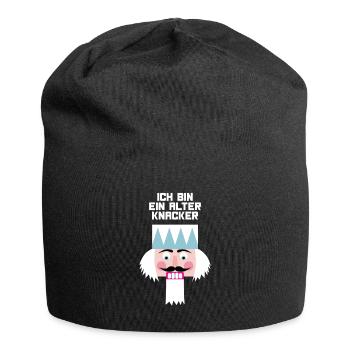 Nussknacker alter Knacker Opa Weihnachten Quote - Jersey-Beanie - Schwarz - Vorne