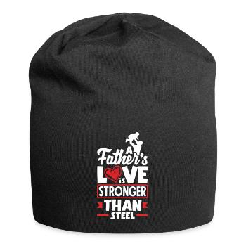 Stronger than Steel Father's Day Design for - Jersey-Beanie - Schwarz - Vorne