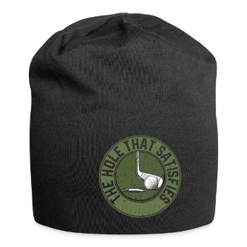 Golf Geschenk Witz Golfspieler Golfer - Jersey-Beanie - Schwarz - Vorne