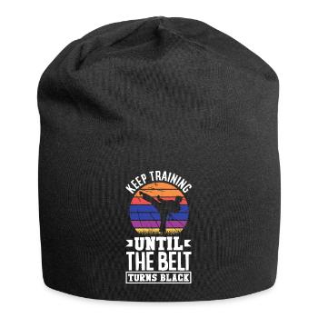 Keep Training Until The Belt Turns Black - Jersey-Beanie - Schwarz - Vorne