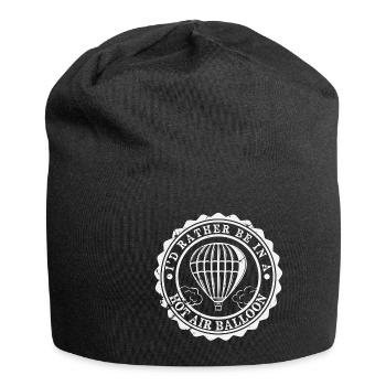 Heißluftballon & Ballon Fahrer Geschenk - Jersey-Beanie - Schwarz - Vorne