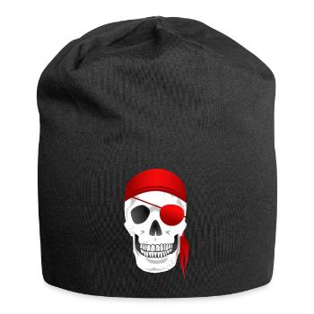 Skull Pirate - Jersey Beanie - black - Front
