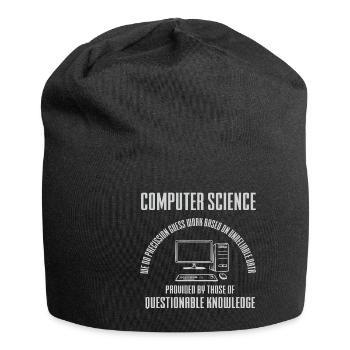 Lustiger Informatiker Spruch, Informatik - Jersey-Beanie - Schwarz - Vorne