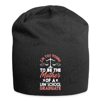 Too young to be the mother of a law school - Jersey Beanie - black - Front