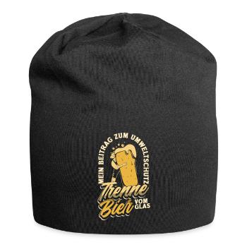 Mein Beitrag zum Umweltschutz - Ich trenne Bier - Jersey-Beanie - Schwarz - Vorne