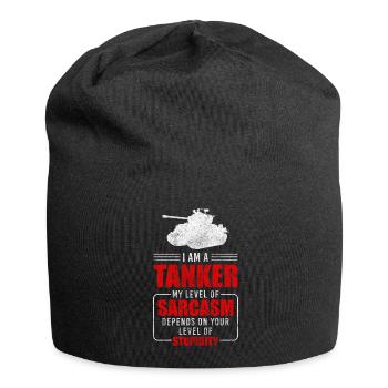 Kampfpanzer Stahl Soldat Kraft - Jersey-Beanie - Schwarz - Vorne