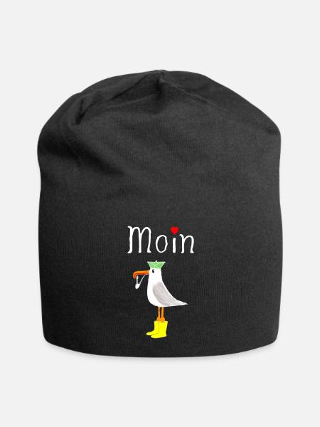 Moin Möwe Seemann - Jersey-Beanie - Schwarz