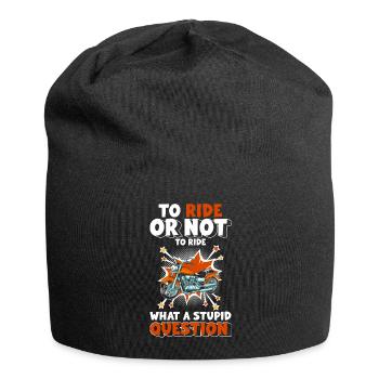 Retro Style Illustration - Jersey-Beanie - Schwarz - Vorne